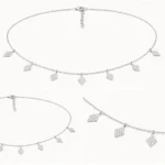 Square Charm Necklace – 925 Sterling Silver